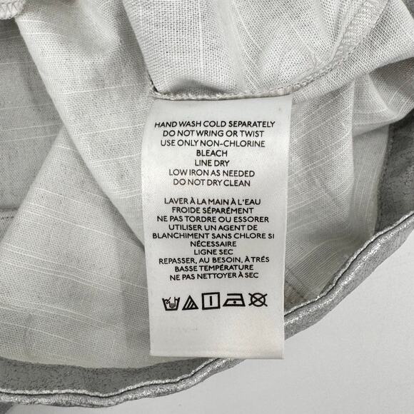 Urban Outfitters UO NWT Yara Metallic Silver Strapless Romper 100% Cotton - Picture 11 of 11